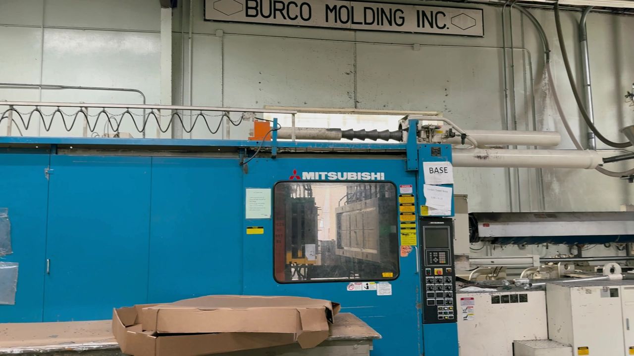 Still from the Burco Molding video: the production floor in Noblesville